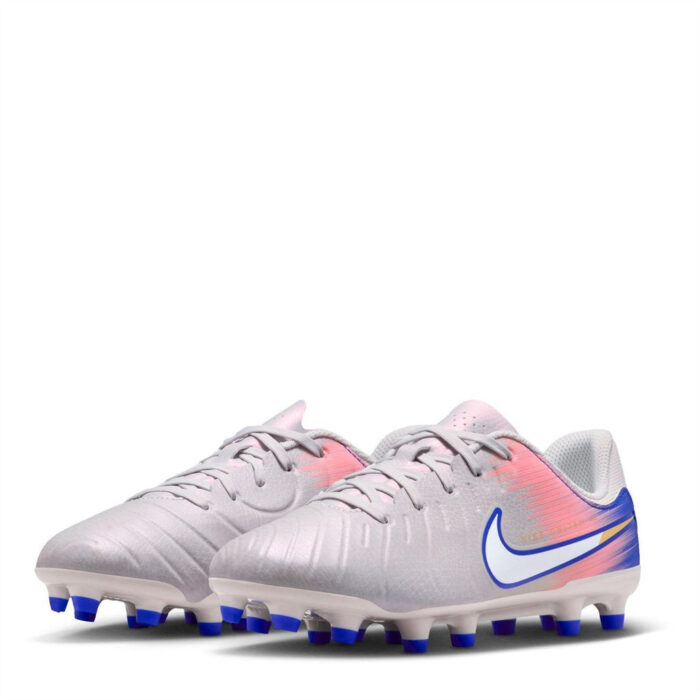 Nike Tiempo Legend 10 Junior Firm Ground Football Boots – Grey/Blue – view 4