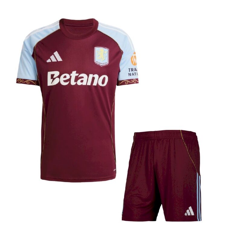 Kids Aston Villa 2025/26 Home Kit