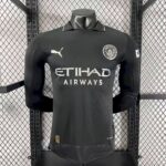 Mens Manchester City 2025/26 Away Long Sleeve Jersey Player Version
