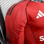 Mens Manchester United 2025/26 Home Long Sleeve Jersey Player Version 3