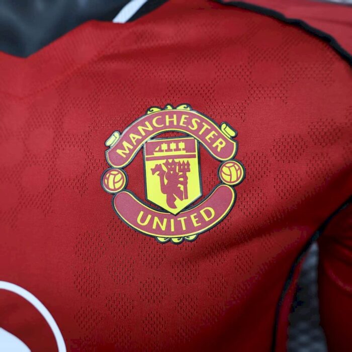 Mens Manchester United 2025/26 Home Long Sleeve Jersey Player Version 2
