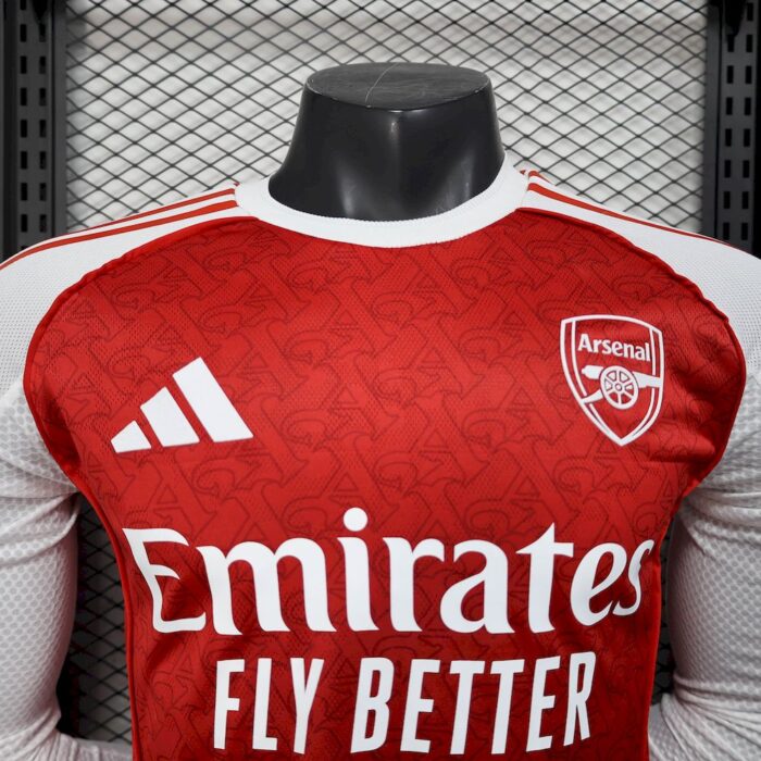 Mens Arsenal 2025/26 Home Long Sleeve Jersey Player Version 9