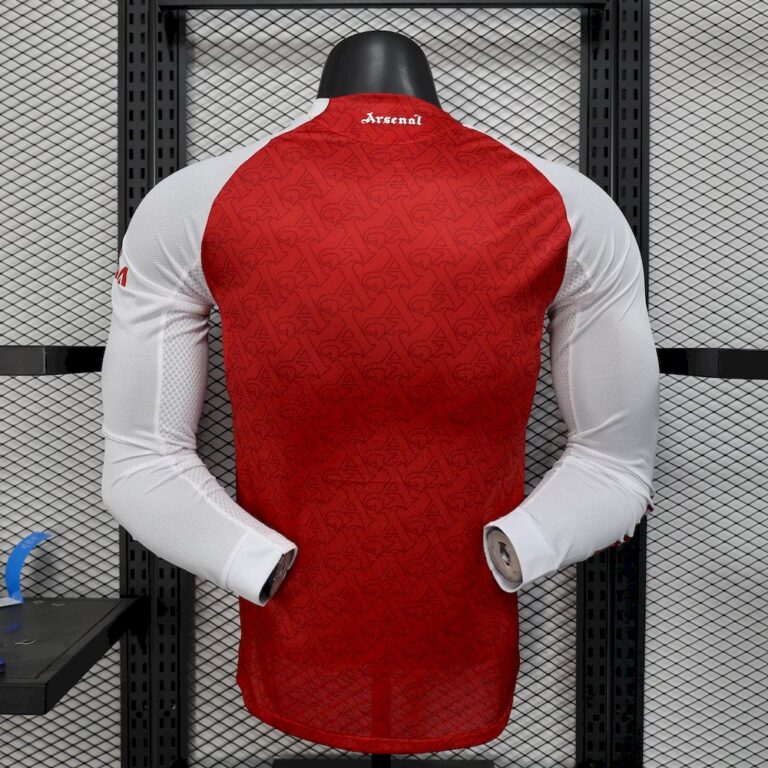 Mens Arsenal 2025/26 Home Long Sleeve Jersey Player Version 1