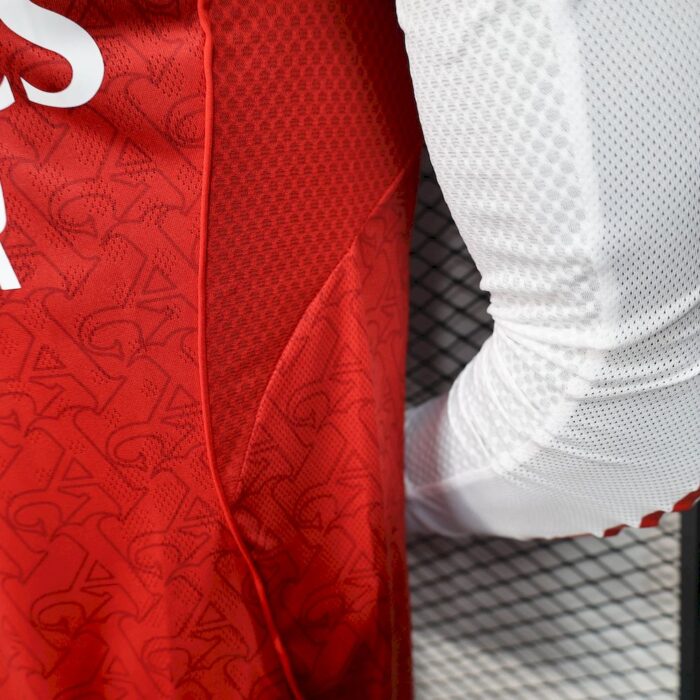 Mens Arsenal 2025/26 Home Long Sleeve Jersey Player Version 4
