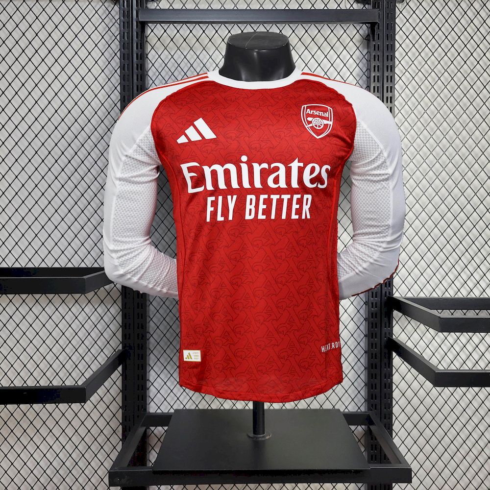 2025091008195683.jpg Mens Arsenal 2025/26 Home Long Sleeve Jersey Player Version