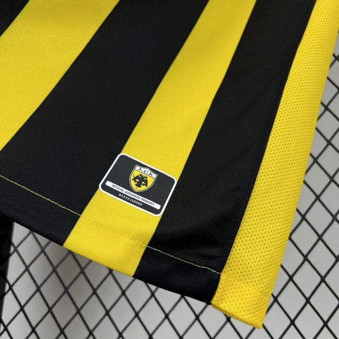 Mens AEK Athens 2025/26 Home Jersey 4
