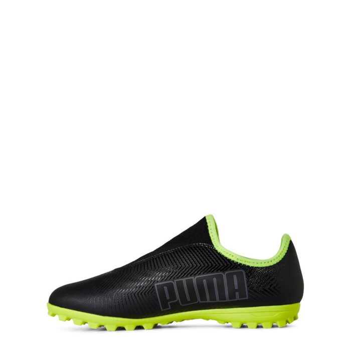 Puma Finesse Junior Turf Football Boots – Black/FluYellow – view 2