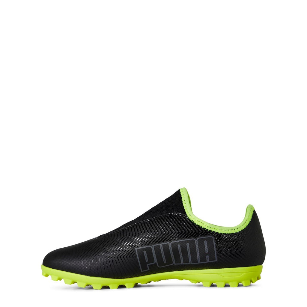 Puma Finesse Junior Turf Football Boots – Black/FluYellow – view 2