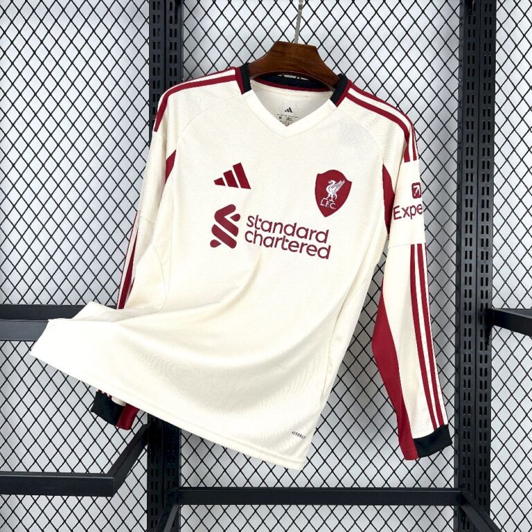 Mens Liverpool 2025/26 Away Long Sleeve Jersey