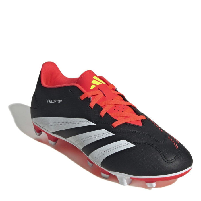 adidas Predator 24 Firm Ground Football Boots – Black/White/Red - Image 3