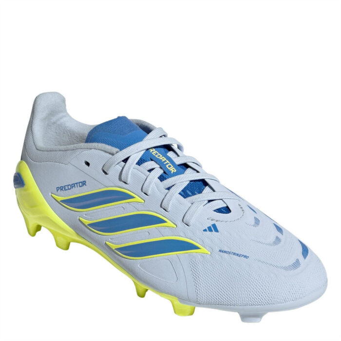 adidas Predator Junior Firm Ground Football Boots – Blue/Yellow – view 3