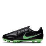 Nike Tiempo Junior Firm Ground Football Boots – Black/Green – view 2