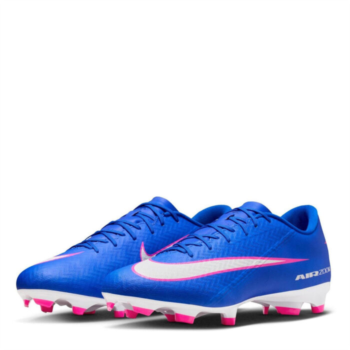 Nike Zoom Mercurial Vapor 16 Firm Ground Football Boots – Blue/Wht/Pink – view 4