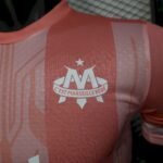 Mens Olympique Marseille 2025/26 Pink Jersey Player Version 4