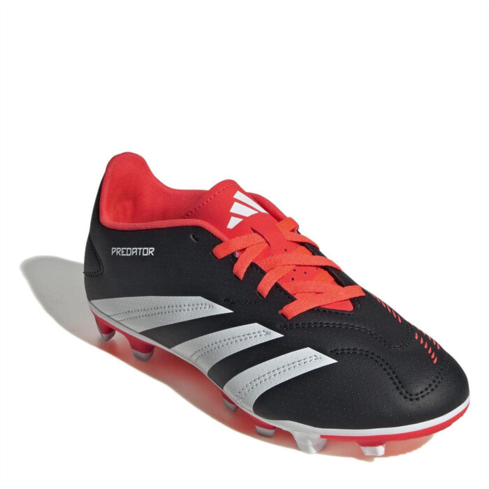 adidas Predator 24 Junior Firm Ground Football Boots – Black/White/Red – view 7