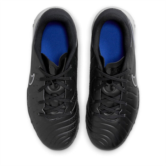 Nike Tiempo Legend 10 Junior Turf Football Boots – Black/Chrome - Image 6