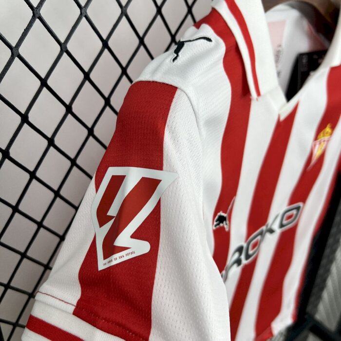 Kids Sporting de Gijón 2025/26 Home Kit 6
