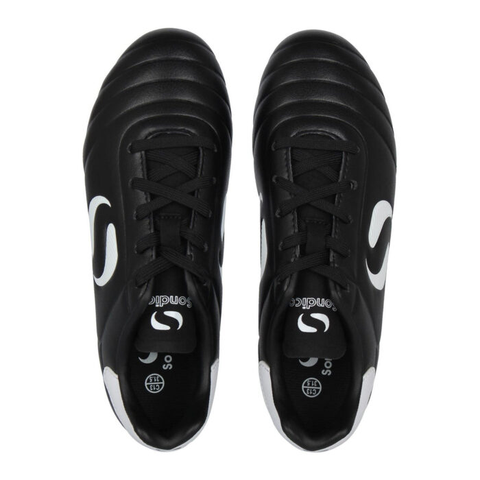 Sondico Strike Junior Firm Ground Football Boots – Black/White – view 6