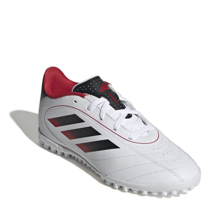 adidas Goletto Junior Turf Football Boots – White/Black – view 3