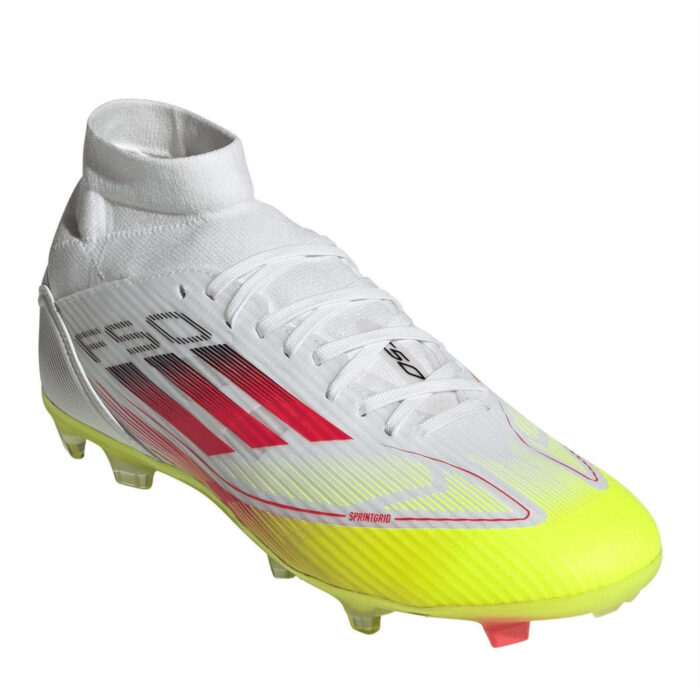 adidas Womens F50 Firm Ground Football Boots – White/Red – view 4