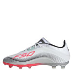 adidas F50 Junior Firm Ground Football Boots – White/Red – view 2