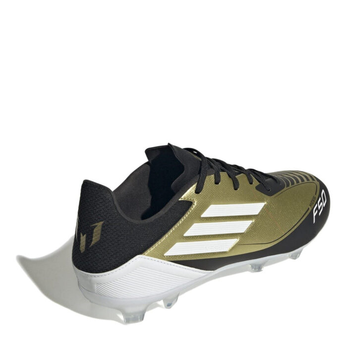 adidas Messi F50 Firm Ground Football Boots – Gold/Black – view 4