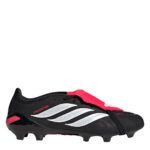 adidas Mens Predator Fold Over Tongue Firm Ground Football Boots – Black/Red