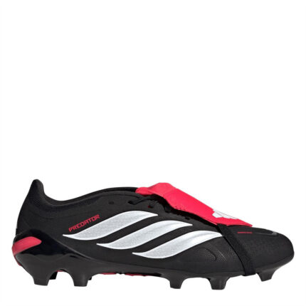 adidas Mens Predator Fold Over Tongue Firm Ground Football Boots – Black/Red
