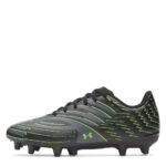 Under Armour Under Armour Shadow .4 Junior Firm Ground Football Boots – Blk/Gray/Green – view 3