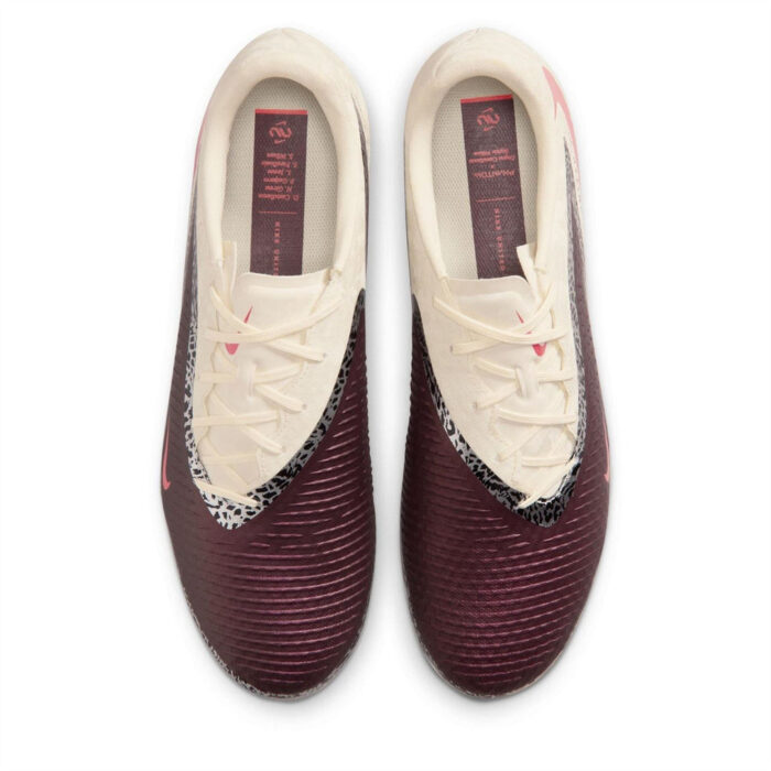 Nike Phantom 6 Low Firm Ground Football Boots – Burgundy/Print – view 6
