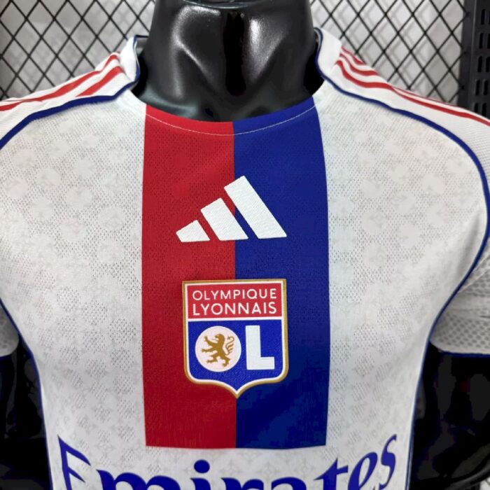 Mens Olympique Lyonnais 2025/26 Home Jersey Player Version 7