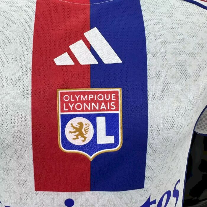 Mens Olympique Lyonnais 2025/26 Home Jersey Player Version 2