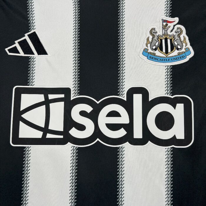 Mens Newcastle United 2025/26 Home Long Sleeve Jersey 5