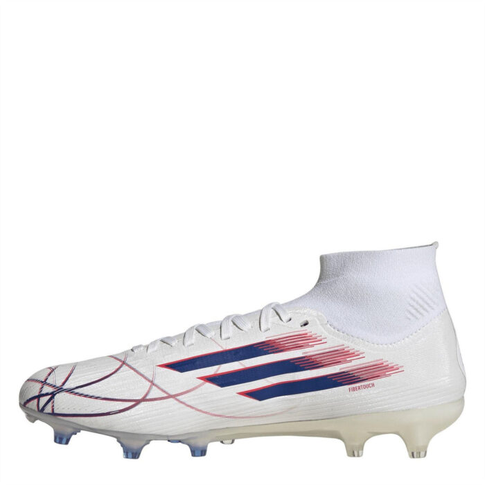 adidas Womens F50 Sparkfusion Firm Ground Football Boots – White/Blue/Red - Image 2