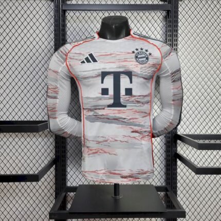 Mens Bayern Munich 2025/26 Away Long Sleeve Jersey Player Version