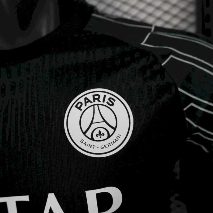 Mens Paris Saint-Germain 2024/25 Fourth Black Jersey Player Version 3