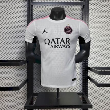 Mens Paris Saint-Germain 2025/26 White Jersey Player Version