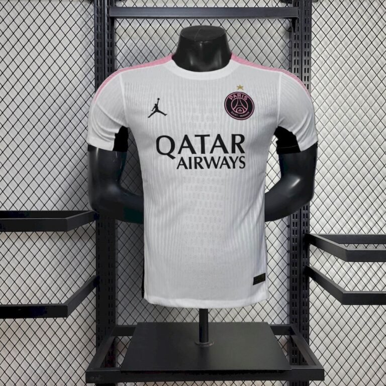 Mens Paris Saint-Germain 2025/26 White Jersey Player Version