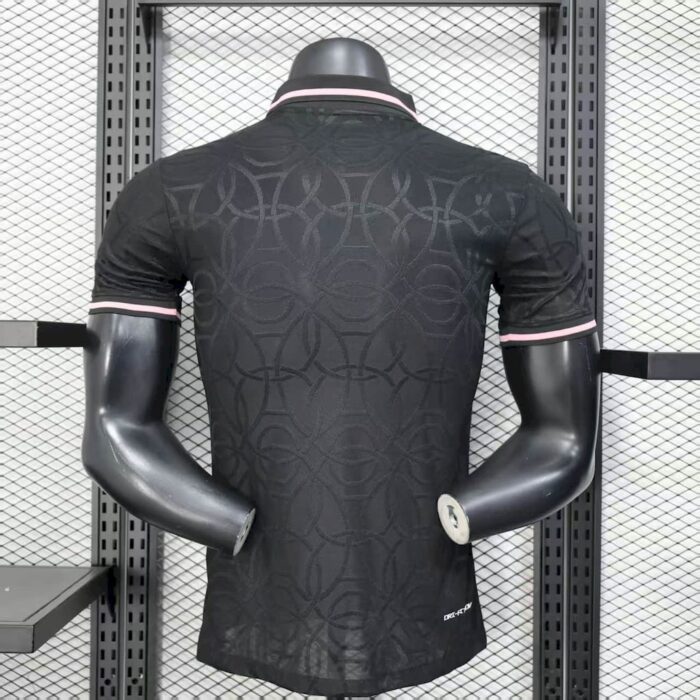 Mens Paris Saint-Germain 2025/26 Black Polo Jersey Player Version 1