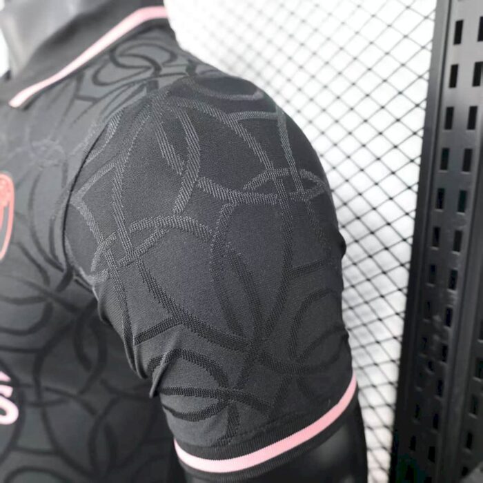 Mens Paris Saint-Germain 2025/26 Black Polo Jersey Player Version 6