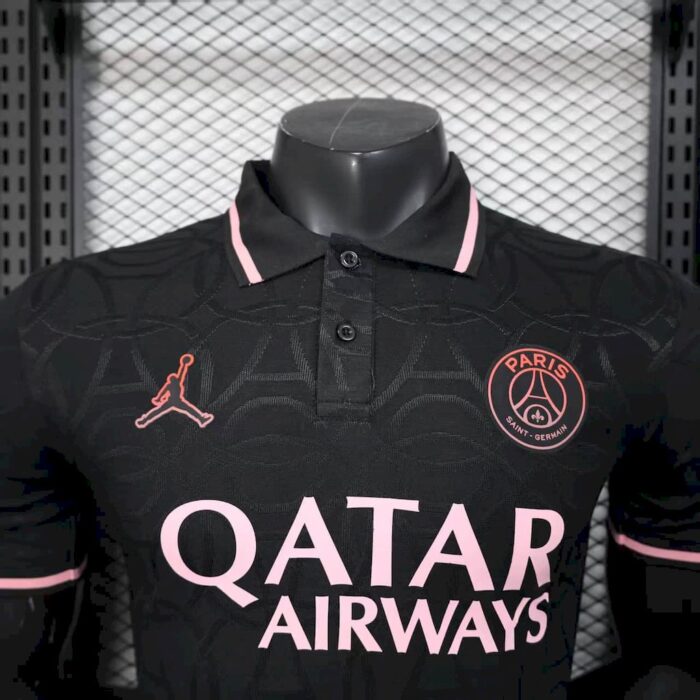 Mens Paris Saint-Germain 2025/26 Black Polo Jersey Player Version 2