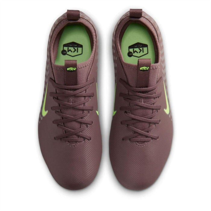 Nike Zoom Mercurial Vapor 16 Junior Firm Ground Football Boots – Plum/Silver – view 6