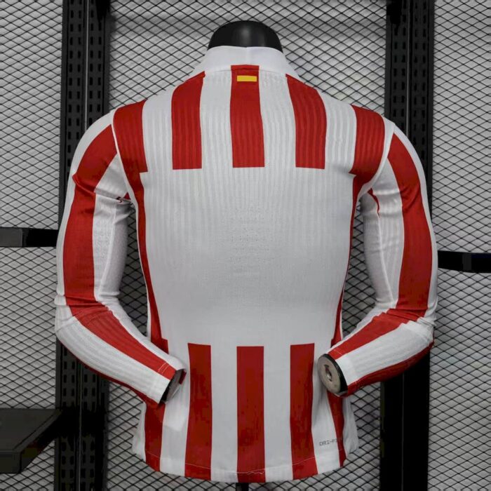 Mens Atletico Madrid 2025/26 Home Long Sleeve Jersey Player Version 1
