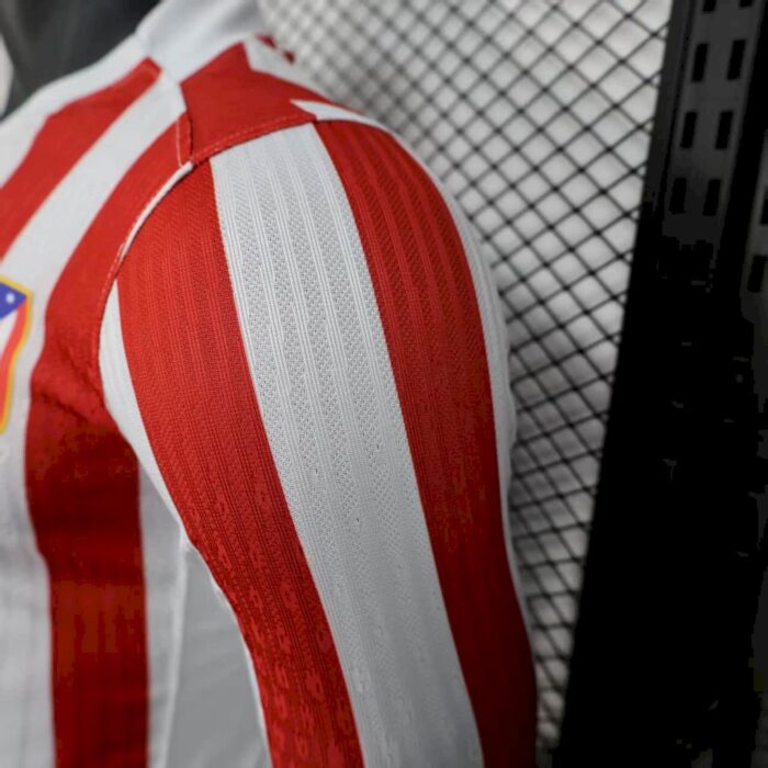 Mens Atletico Madrid 2025/26 Home Long Sleeve Jersey Player Version 5