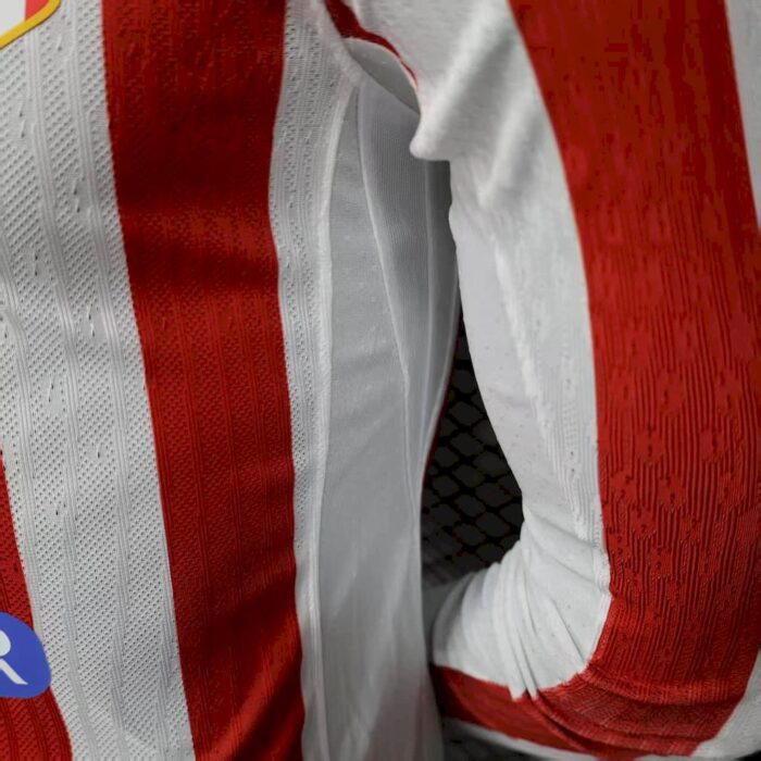 Mens Atletico Madrid 2025/26 Home Long Sleeve Jersey Player Version 4
