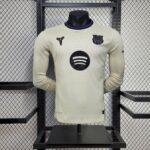 Mens Barcelona 2025/26 Away Long Sleeve Jersey Player Version