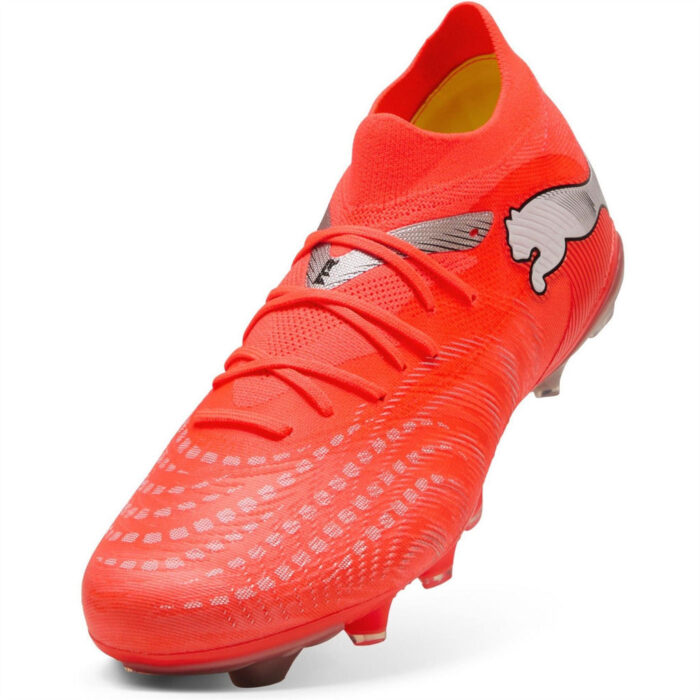 Puma Future 9 Firm Ground Football Boots – Red/Silver - Image 6