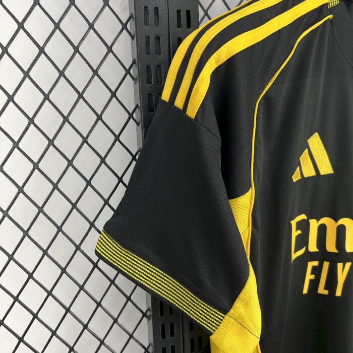 Mens Real Madrid 2025/26 Black and yellow Jersey 2