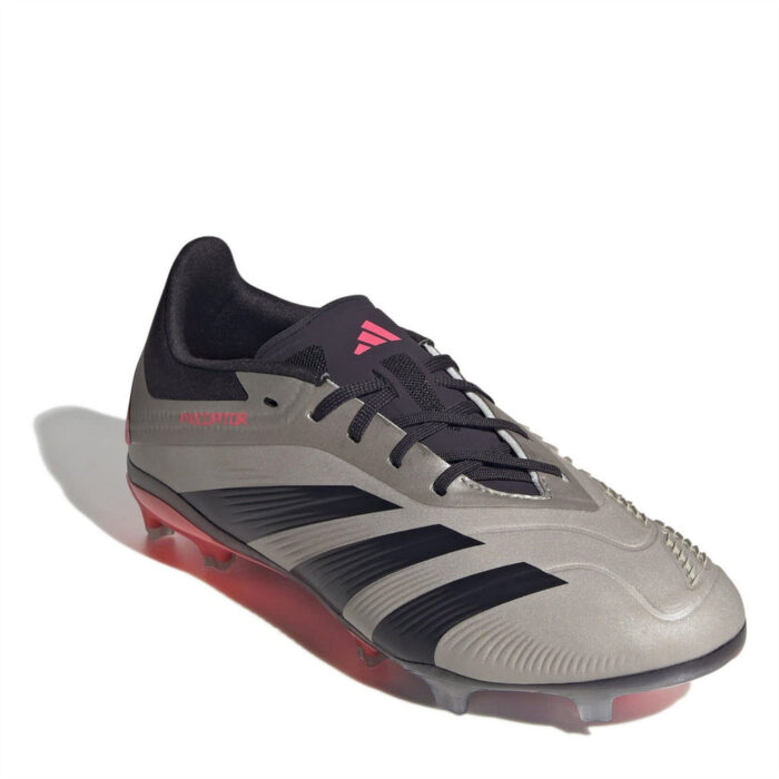 adidas Predator 24 Junior Firm Ground Football Boots – Silver/Black – view 3