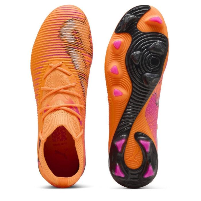 Puma Future 8 Firm Ground Football Boots – Orange-Black – view 3